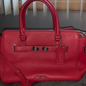 Red Coach Handbag/Crossbody Bag